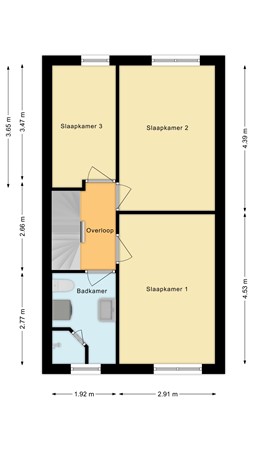 Floorplan - Dokter Schreuderstraat 83, 2471 PR Zwammerdam